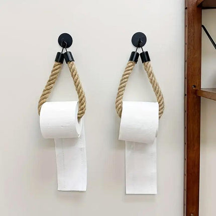 Black Wall Mounted Paper Towel Holder Hanging Roll Dispenser Kitchen Storage