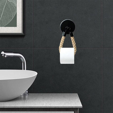 Black Wall Mounted Paper Towel Holder Hanging Roll Dispenser Kitchen Storage