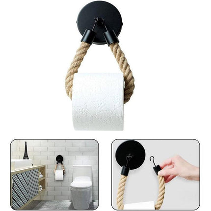 Black Wall Mounted Paper Towel Holder Hanging Roll Dispenser Kitchen Storage