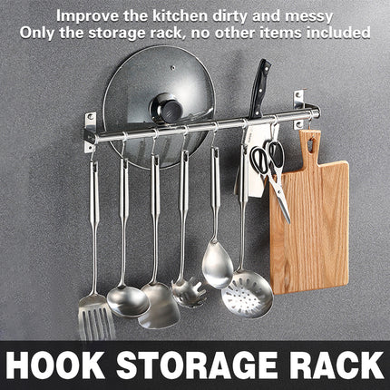 Stainless Steel Kitchen Utensil Storage Rack Organiser Lid Holder Wall Mount