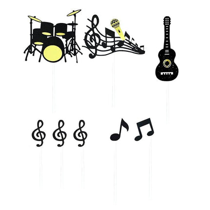 Music Notes Violin Cake Decoration Materials Birthday Cake Topper Inserts