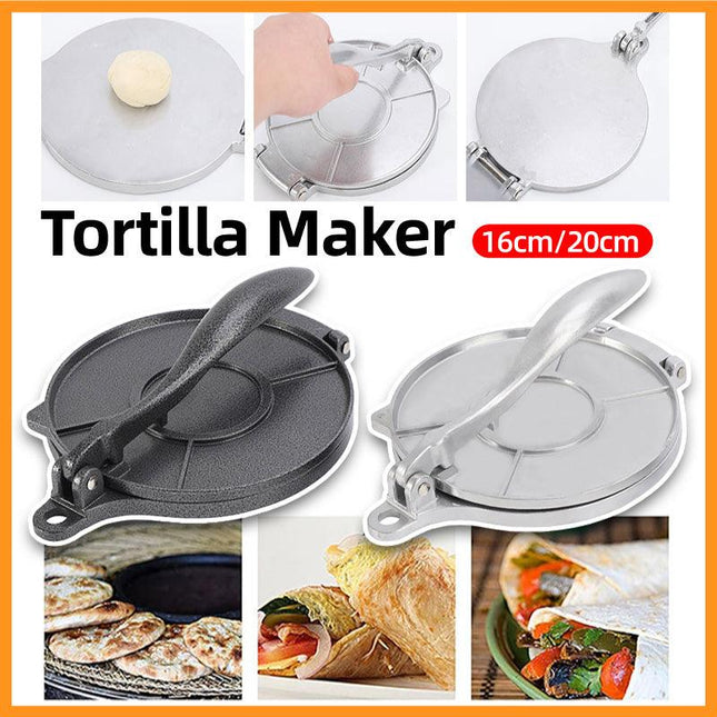 16/20cm Premium Tortilla Press Flat Bread Maker Taco Roti Chapati Health Food