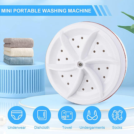 Travel Mini Portable Washing Machine Ultrasonic Turbine USB Laundry Washer