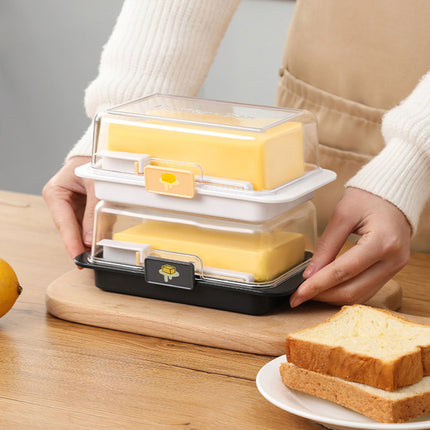 Butter Cheese Storage Box Kitchen Container with Lid Plastic Fridge Organizer