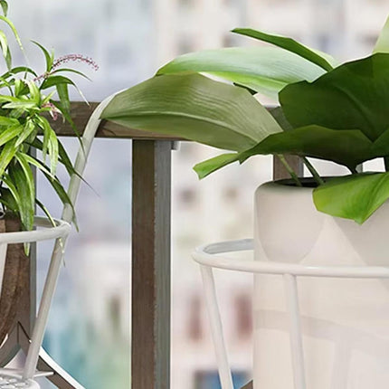 Iron Balcony Flower Rack Hanging Pot Hanger Railings Planter Rack Outdoor Garden