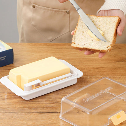 Butter Cheese Storage Box Kitchen Container with Lid Plastic Fridge Organizer