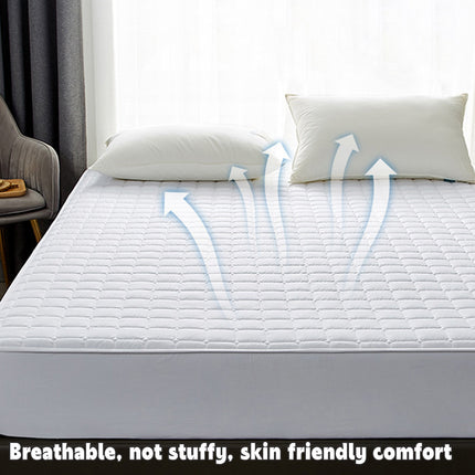 Hotel Mattress Protector Bed Top Cover Waterproof Fitted Sheet Bedroom Hygiene