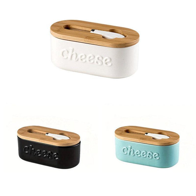 Butter Storage Container with Lid Cheese Keeper Box Kitchen Organizer Airtight