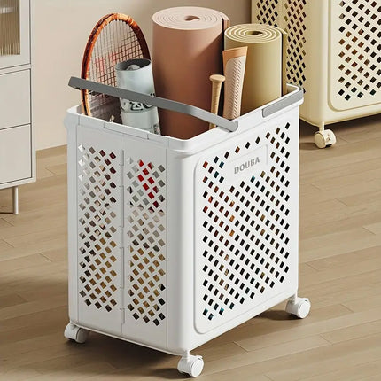 Folding Laundry Basket with Wheel Large Capacity Removable Dirty Clothes Storage