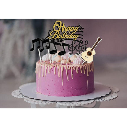 Music Notes Violin Cake Decoration Materials Birthday Cake Topper Inserts