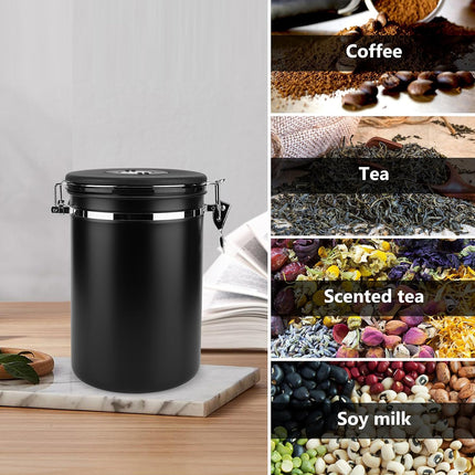 Coffee Powder Sealed Jar Airtight Storage Container for Kitchen Tea Sugar Beans