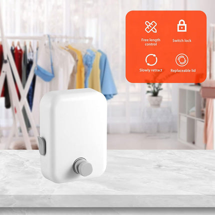 Invisible Clothesline Indoor Drying Rope Wall Mounted Laundry Retractable Line