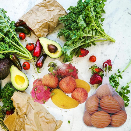 100pcs Nylon Mesh Bag Egg Storage Close Eye Plastic Mesh for Fruits Vegetables