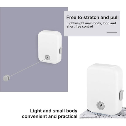 Invisible Clothesline Indoor Drying Rope Wall Mounted Laundry Retractable Line