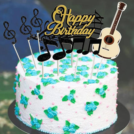 Music Notes Violin Cake Decoration Materials Birthday Cake Topper Inserts