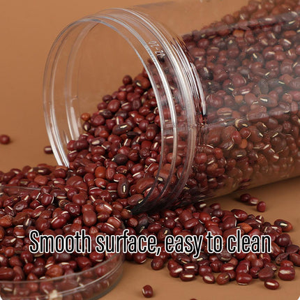 Wide Mouth Plastic Food Bottles 50pcs Transparent Sealed Storage Tanks Container