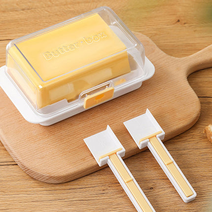 Butter Cheese Storage Box Kitchen Container with Lid Plastic Fridge Organizer