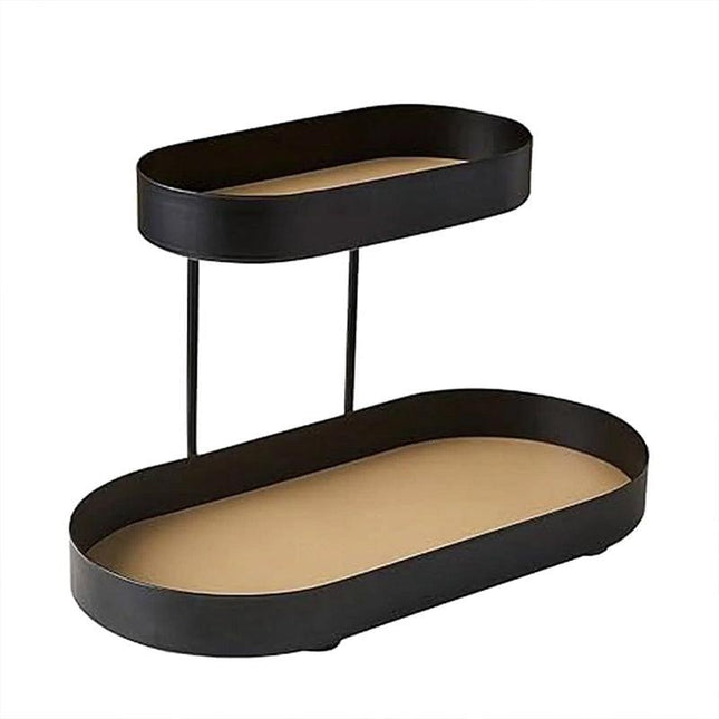 Double Tier Modern Household Tray Organizer Storage for Kitchen Bathroom Desk