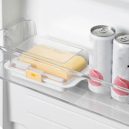 Butter Cheese Storage Box Kitchen Container with Lid Plastic Fridge Organizer