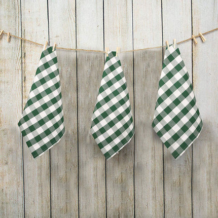 6PCS Checkered Kitchen Towels Dishwashing Cloths Cleaning Cloth Set for Home Use