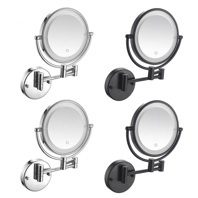 Folding Wall Mounted Makeup Mirror Telescopic Rotating Mirror for Hotel Bathroom