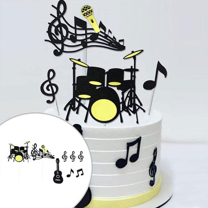 Music Notes Violin Cake Decoration Materials Birthday Cake Topper Inserts