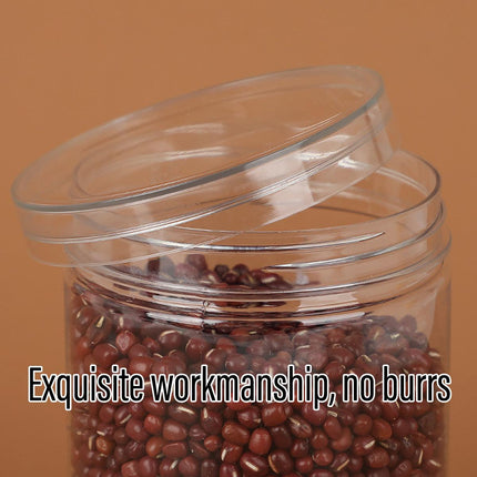 Wide Mouth Plastic Food Bottles 50pcs Transparent Sealed Storage Tanks Container