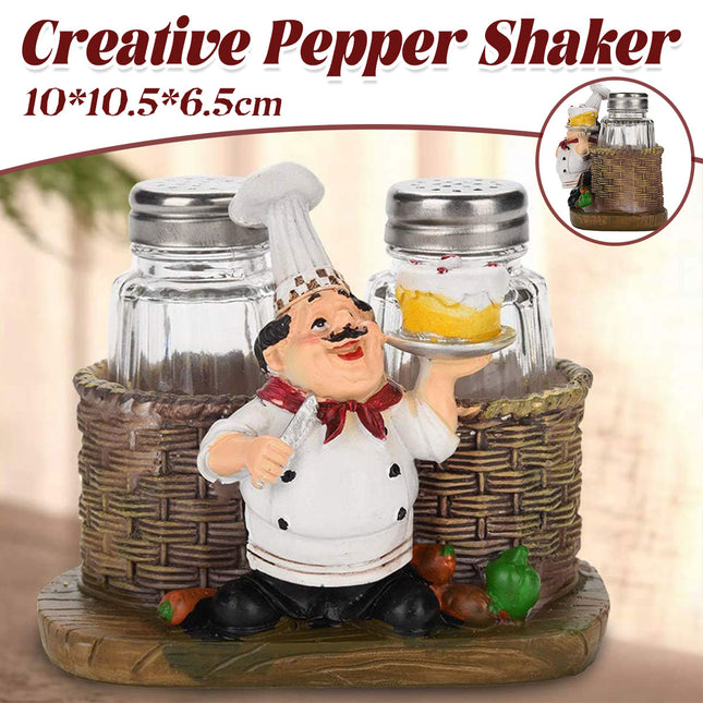 Chef Pepper Bottle Resin Handicraft Ornament Kitchen Decor Miniature Figurine