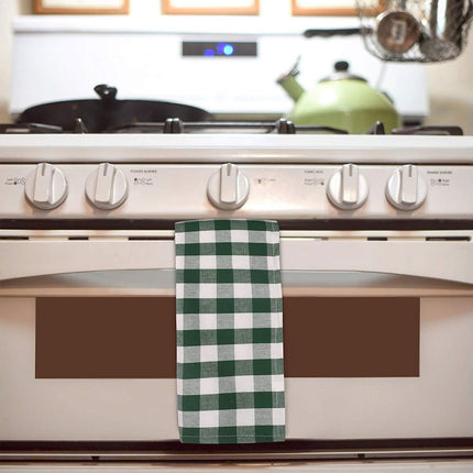 6PCS Checkered Kitchen Towels Dishwashing Cloths Cleaning Cloth Set for Home Use