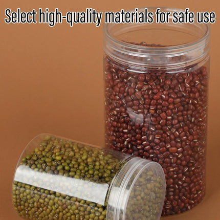 Wide Mouth Plastic Food Bottles 50pcs Transparent Sealed Storage Tanks Container