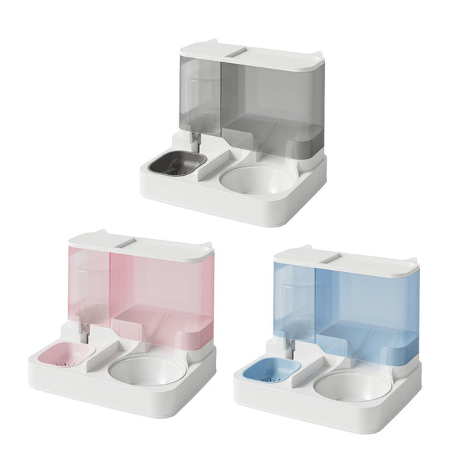Automatic Cat Feeder Water Dispenser All in One Plastic Bowl for Cats and Dogs