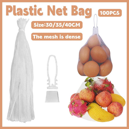100pcs Nylon Mesh Bag Egg Storage Close Eye Plastic Mesh for Fruits Vegetables