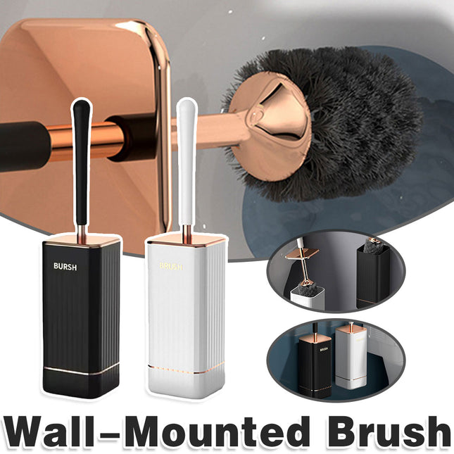 Wall Mounted Toilet Brush Holder Set Bathroom Cleaning Brush for Home Restroom