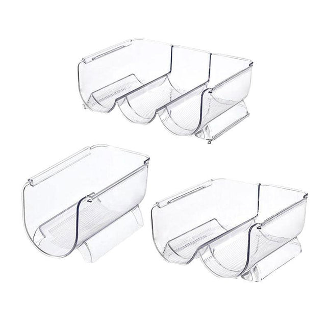 Fridge Organiser Wine Beer Stacking Bottle Rack Kitchen Space Saving Can Holder