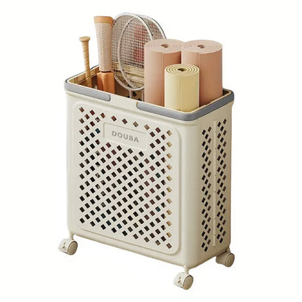 Folding Laundry Basket with Wheel Large Capacity Removable Dirty Clothes Storage