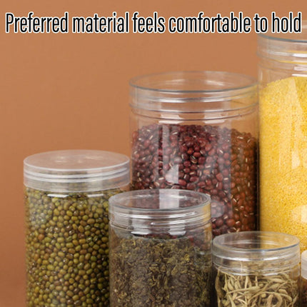 Wide Mouth Plastic Food Bottles 50pcs Transparent Sealed Storage Tanks Container