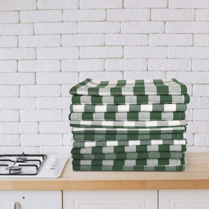 6PCS Checkered Kitchen Towels Dishwashing Cloths Cleaning Cloth Set for Home Use