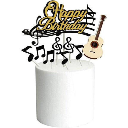 Music Notes Violin Cake Decoration Materials Birthday Cake Topper Inserts
