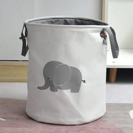 38L Fabric Toy Storage Basket Dirty Clothes Laundry Basket Home Organizer Bin