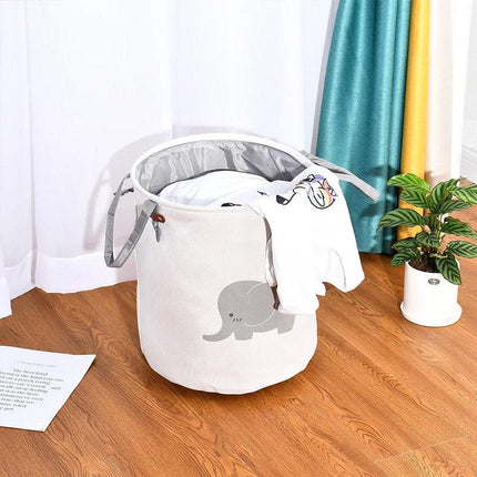 38L Fabric Toy Storage Basket Dirty Clothes Laundry Basket Home Organizer Bin