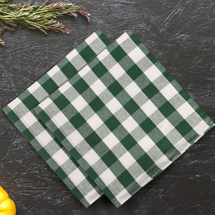 6PCS Checkered Kitchen Towels Dishwashing Cloths Cleaning Cloth Set for Home Use