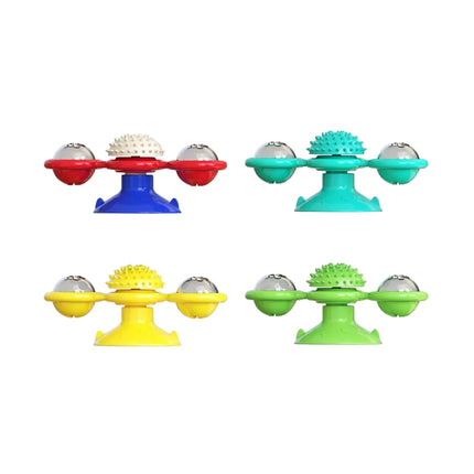 Windmill Pet Cat Treat Food Dispenser Toys Slow Feeder Puzzle Interactive Toys