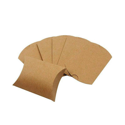 50Pcs Xmas Candy Gift Box Bag Pillow Favor Kraft Paper Favour Gift Wedding Party - Aimall