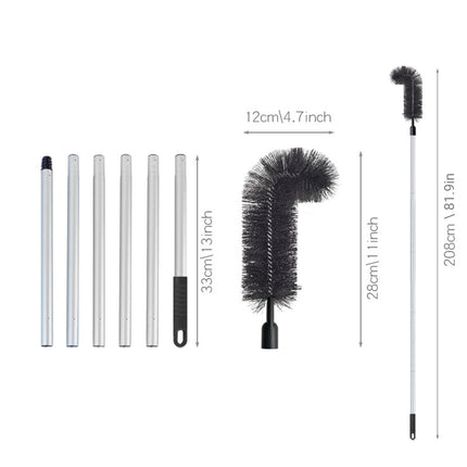 Gutter Cleaning Brush Roofing Tool with Pole 208cm for Long Splicing Gutter