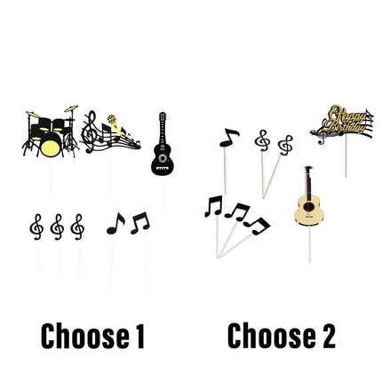 Music Notes Violin Cake Decoration Materials Birthday Cake Topper Inserts