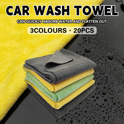 20 PCS Microfiber Car Cleaning Towel Polishing Thick Absorbent Detailing Cloth