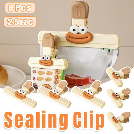 6pcs Plastic Clip Seal Food Snack Clip Sealer Bag Clips for Kitchen Storage