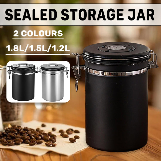Coffee Powder Sealed Jar Airtight Storage Container for Kitchen Tea Sugar Beans