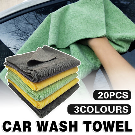 20 PCS Microfiber Car Cleaning Towel Polishing Thick Absorbent Detailing Cloth