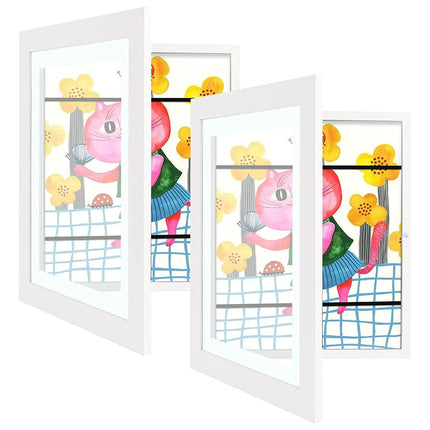 Photo Display Frame Flip Stand 2PCS A4 Size Tabletop Picture Holder Organizer